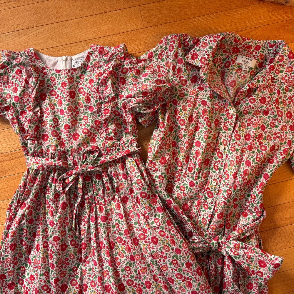 J.Crew Mommy-and-Me Dresses made with Liberty Fabric